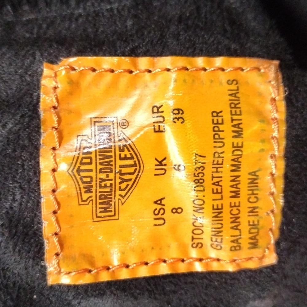 Harley-Davidson black leather boots 8 - Picture 8 of 14